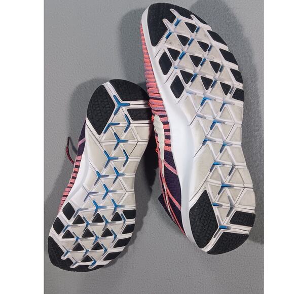 Nike Free RN Motion Flyknit 2016 Men’s 13 Pink Navy Orange Running Shoes - Picture 3 of 4